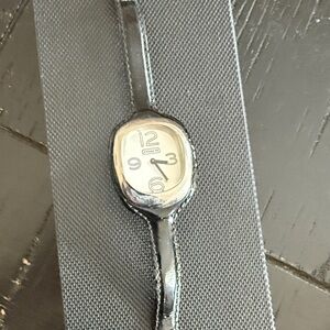 Coach Black Silver Women's Patent Leather Watch